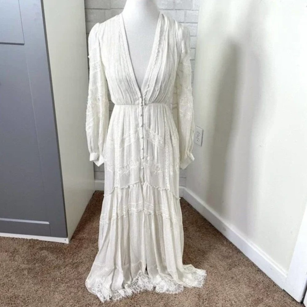 Rococo Sand Zuri White Maxi Dress XS
